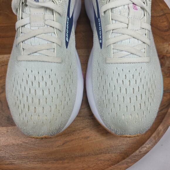 Brooks Ghost 16 White Estate Blue Womens Gray Size 8.5 Running Shoes 1204071B175 - Picture 5 of 13